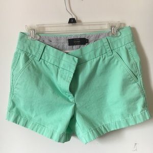 Mint Green J Crew Chino Shorts